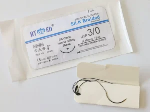 Silk Suture 2-0 Reverse Cutting Needle