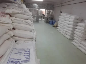 Calcium carbonate ground (GCC)