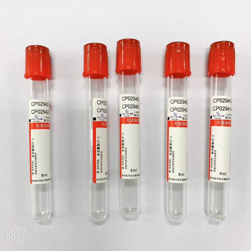 Plain Serum Blood Collection Tube 5ml Red Cap - Image 3