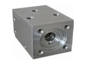 CNC machined stainless steel 316L manifold block
