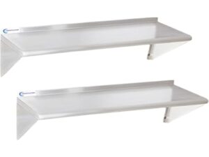 Wall Mounted Stainless Shelf Double Tier — SSF-004