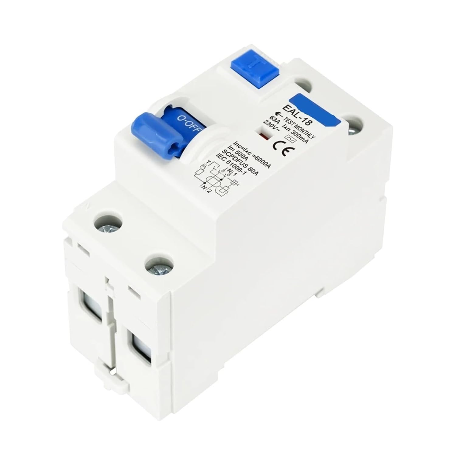 2 pole RCCB earth leakage breaker — IEC 61008-1 - Image 2