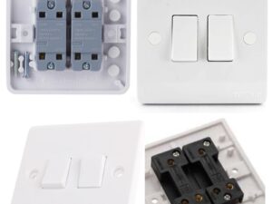 2 gang 10A wall switch — BS EN 60669-1