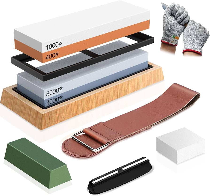 Knife Sharpening Stone Manual Dual Grit Unit — OKC-012 - Image 2