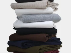 Ribbed Elastic Waistband Circular Knit