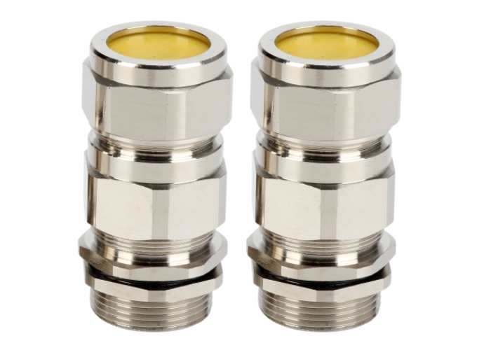 Brass cable gland IP68 double compression — IEC 62444