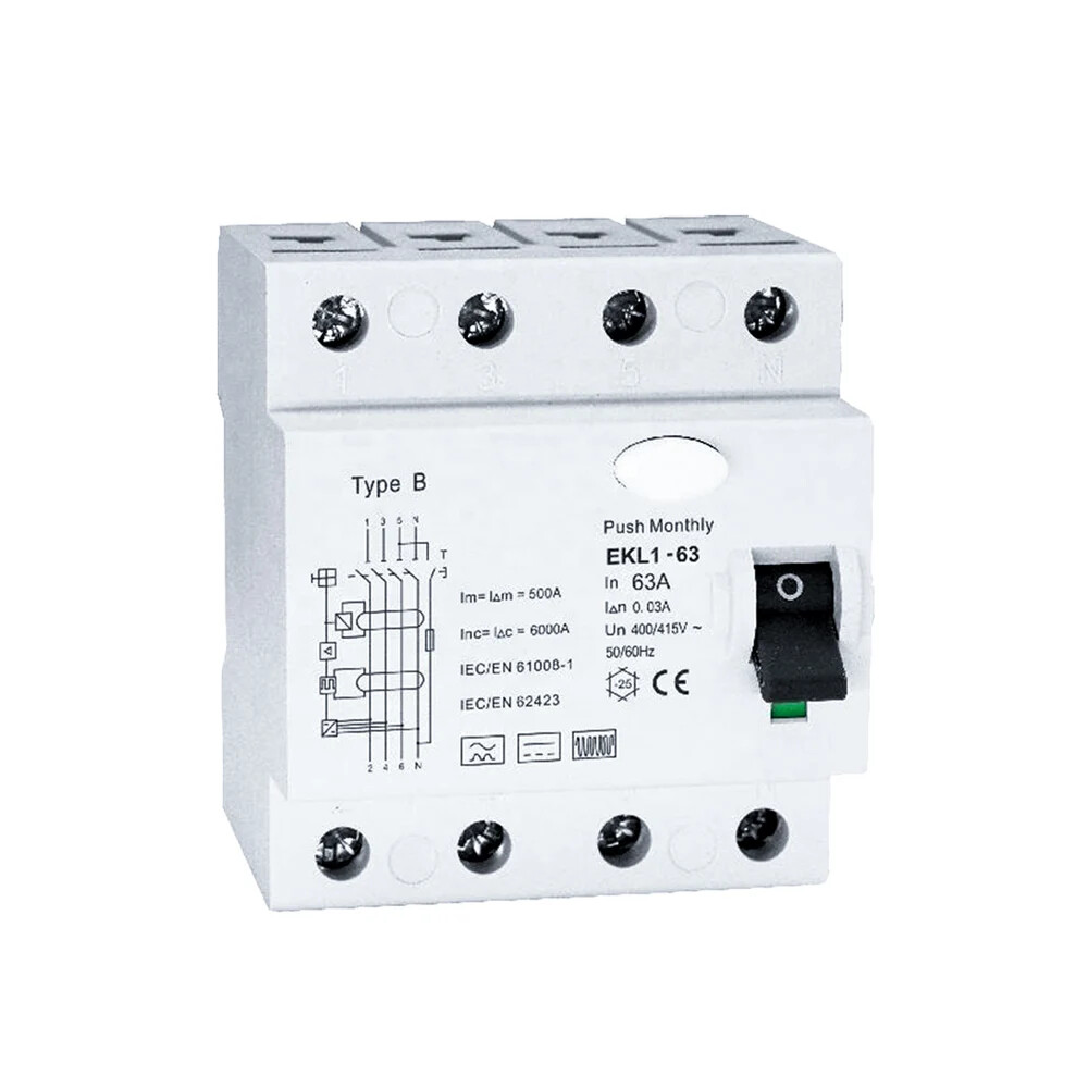 4 pole RCCB earth leakage breaker — IEC 61008-1 - Image 3