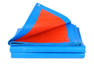 PE Tarpaulin 100 GSM Blue/Orange