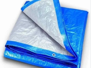 PE Tarpaulin 120 GSM Blue/Orange